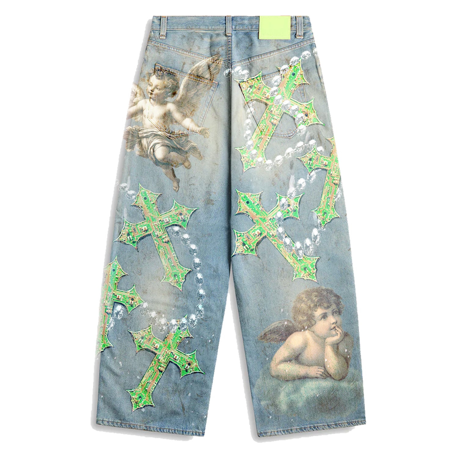 DIGITAL CROSS BAGGY DENIM